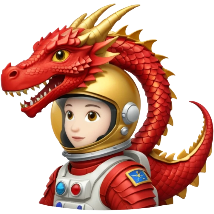 closed helmet astronaut riding dragon emoji