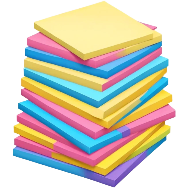 colorful sticky notes emoji