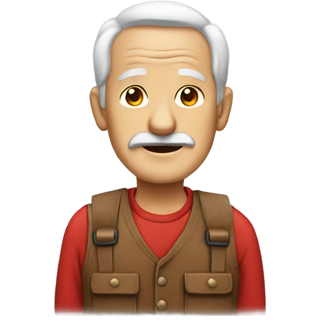 old man in red shirt emoji