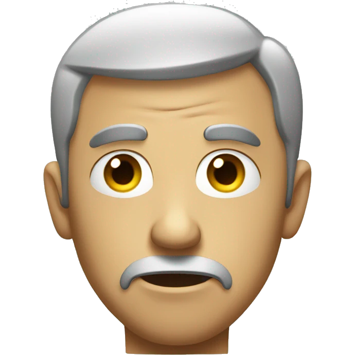 A dissatisfied face with raised eyebrow emoji