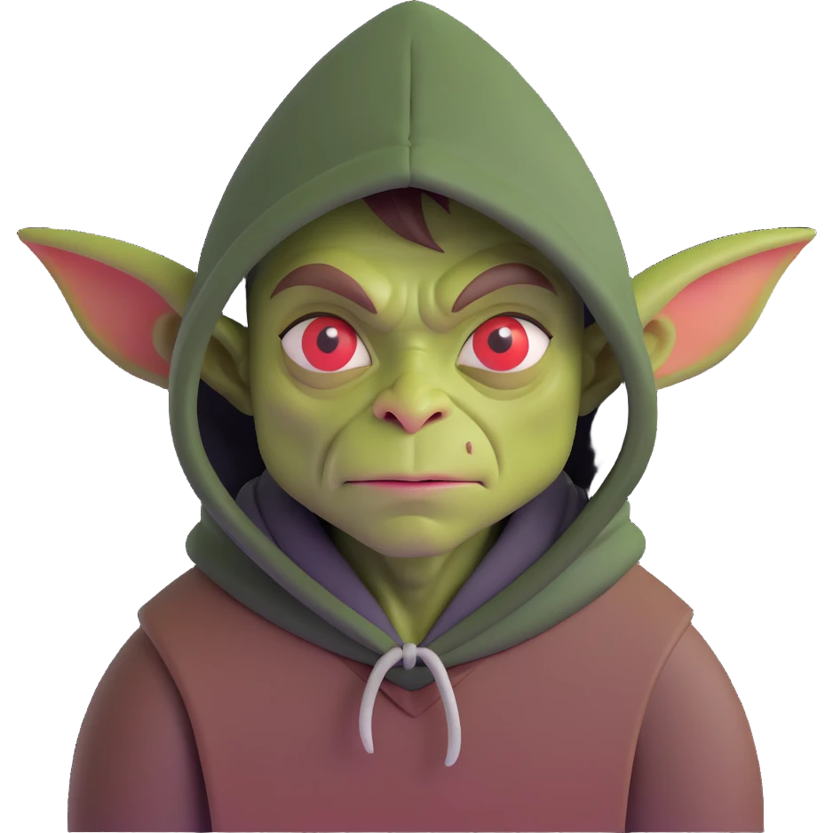 DnD goblin in a hood emoji