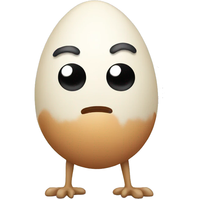 a egg with legs emoji