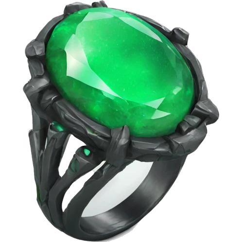 alien ring with green stone emoji