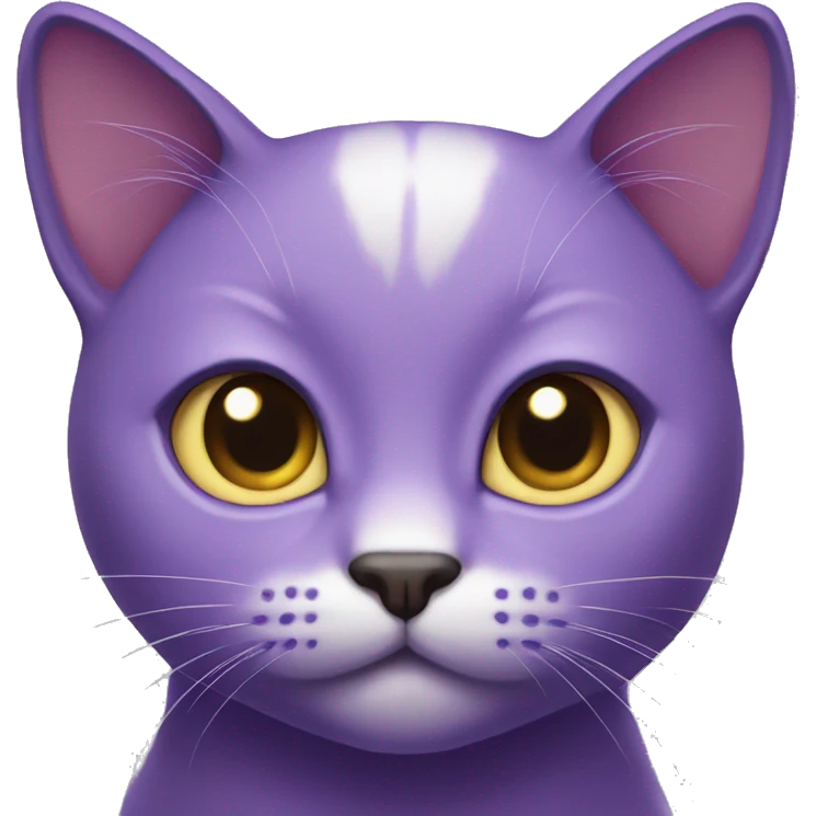 violet face cat emoji