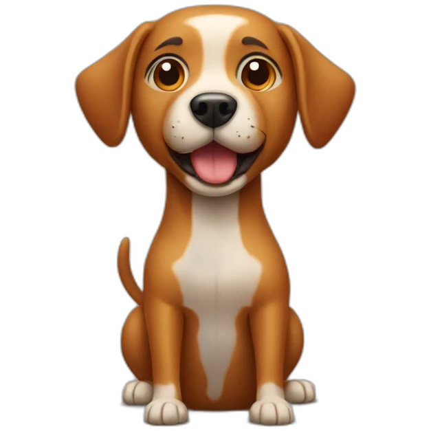 dog with a sausage as a body emoji