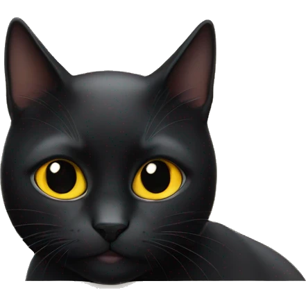black cat poking its head out  emoji