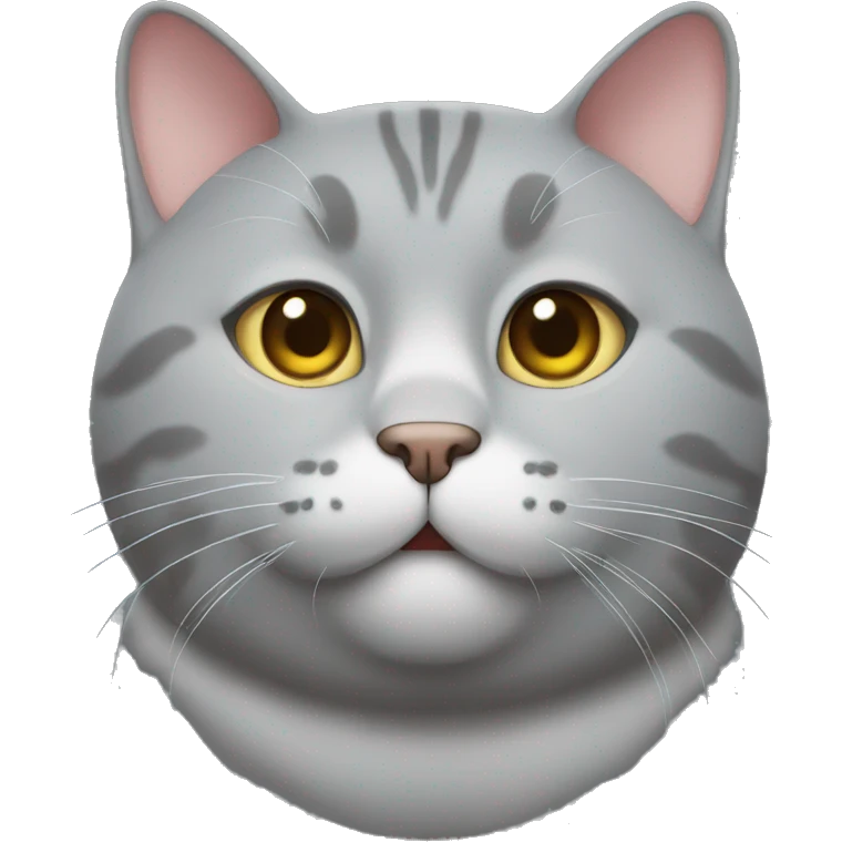 a fat grey cat emoji