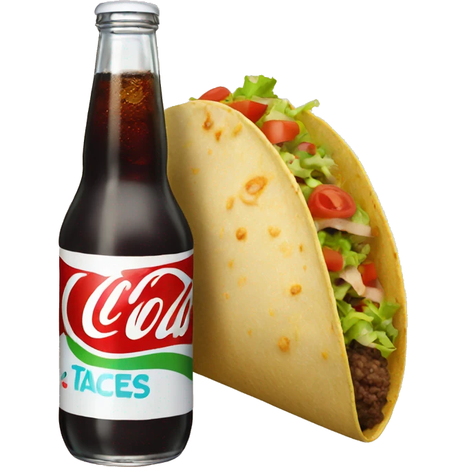 Tacos and coke bottle emoji
