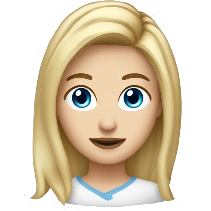 woman with blond Hair and Blue Eyes growing rosemary out of her head emoji