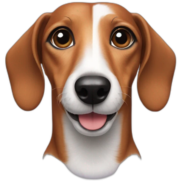 jack russel dachshund face front emoji