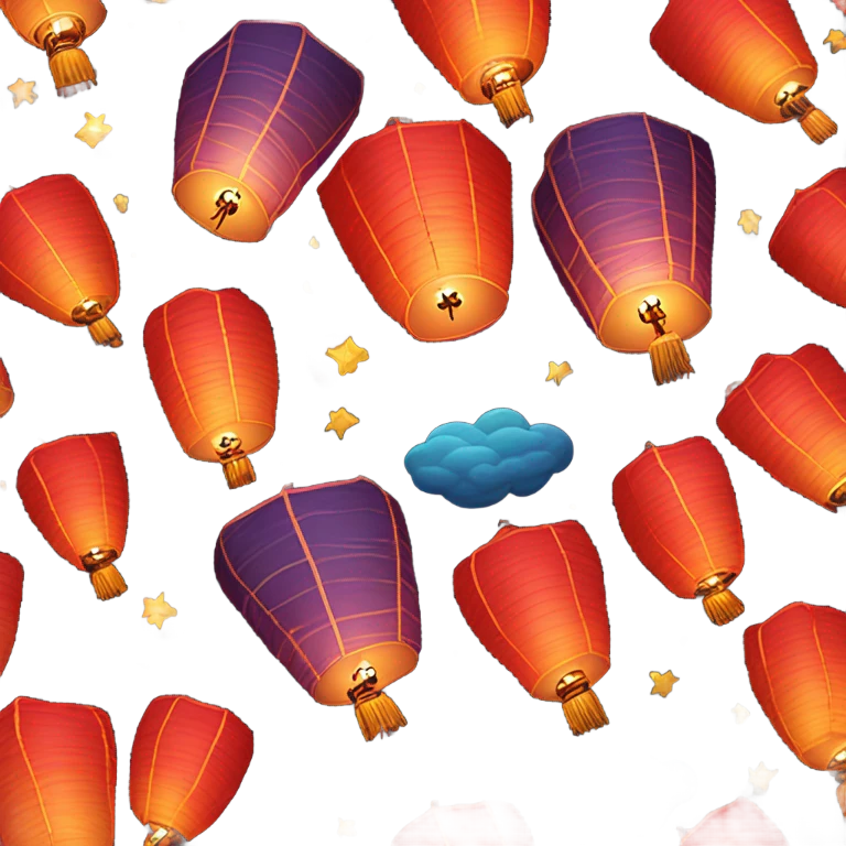 Chinese sky lanterns  emoji