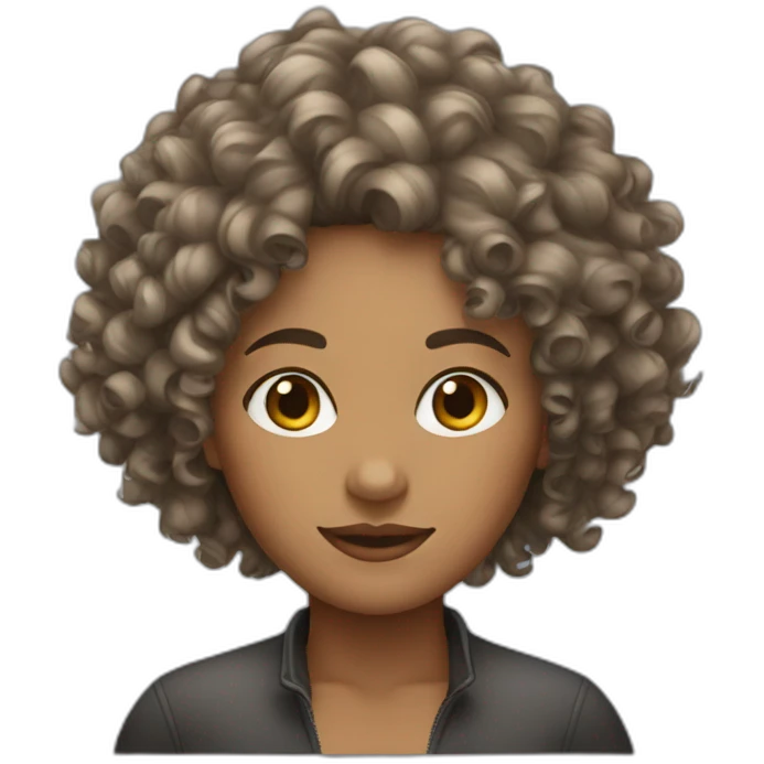 Curly hair woman emoji