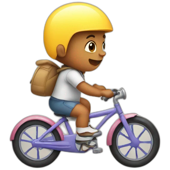 Baby riding bike emoji