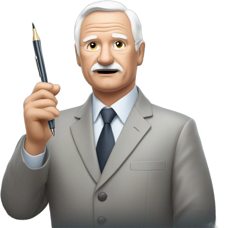 Václav Klaus holdin pen emoji