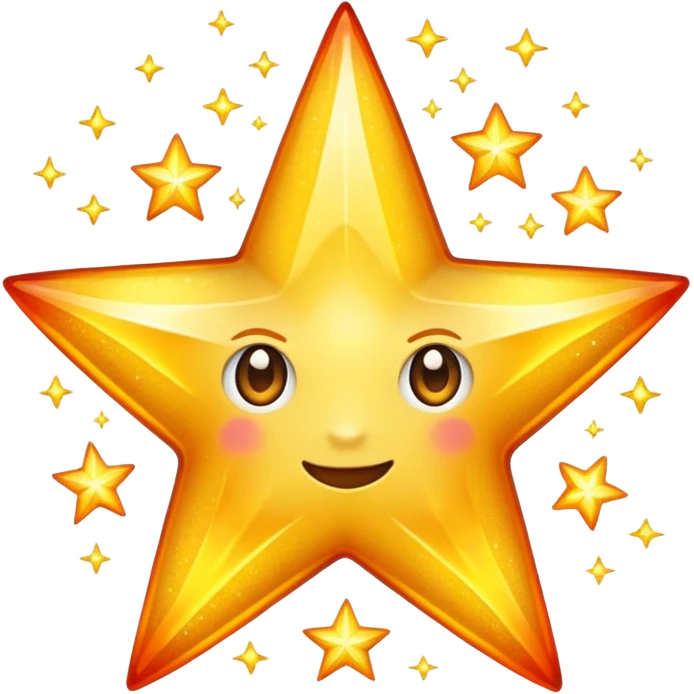 glitter yellow Star fire  emoji