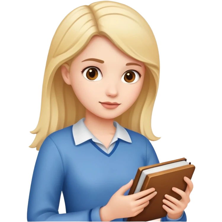 Девушка-загадка: книга в одной руке, телефон в другой emoji