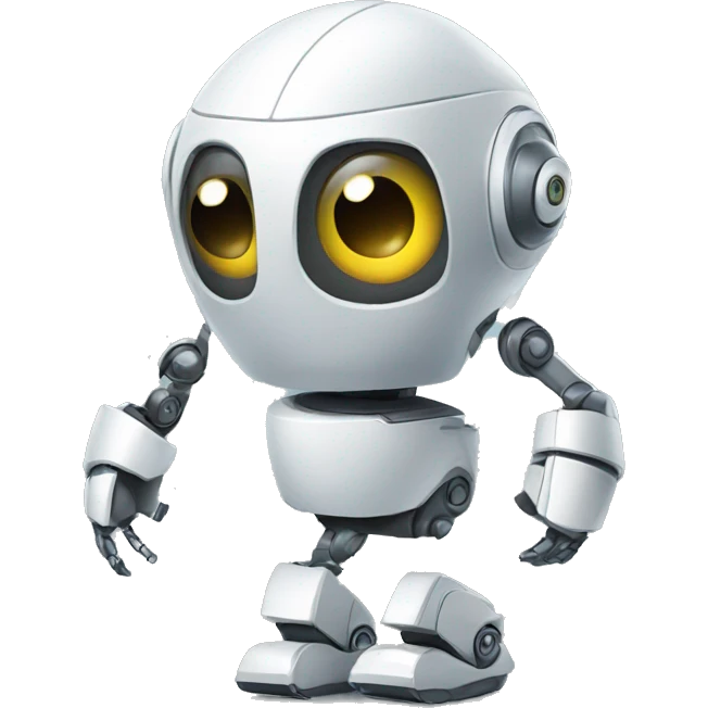 robot investigating emoji