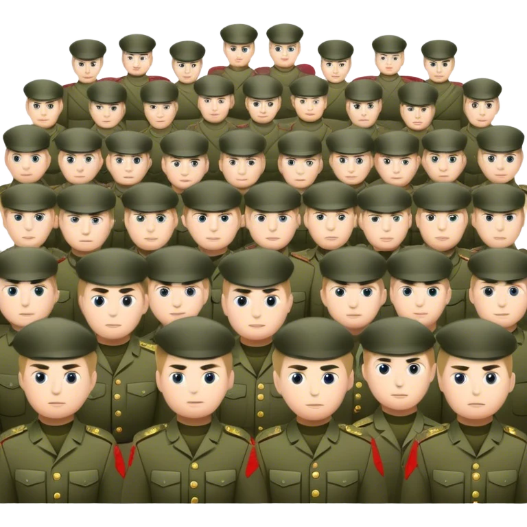 big modern Russian army, photorealistic emoji