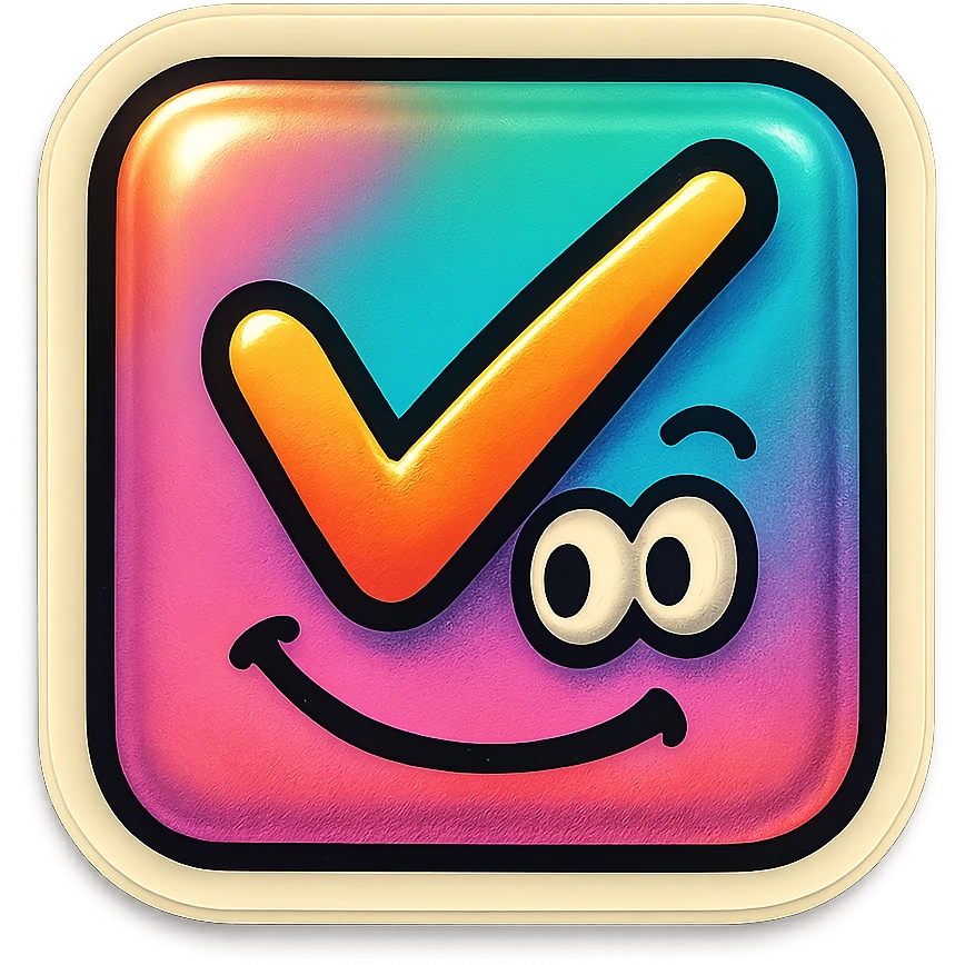A funny checkbox emoji