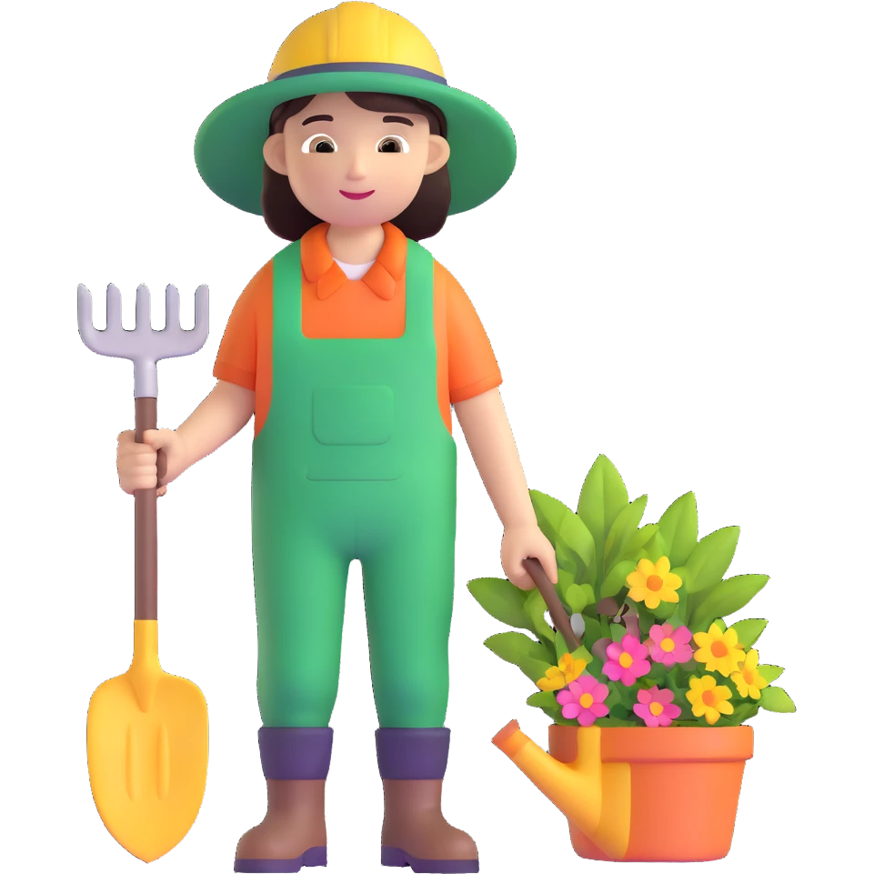 young white gardener emoji
