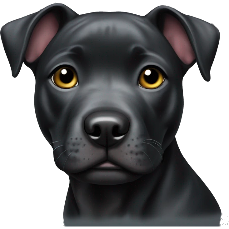 Black staffy puppy emoji
