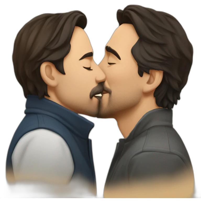 pablo iglesias and pedro sanchez kissing emoji