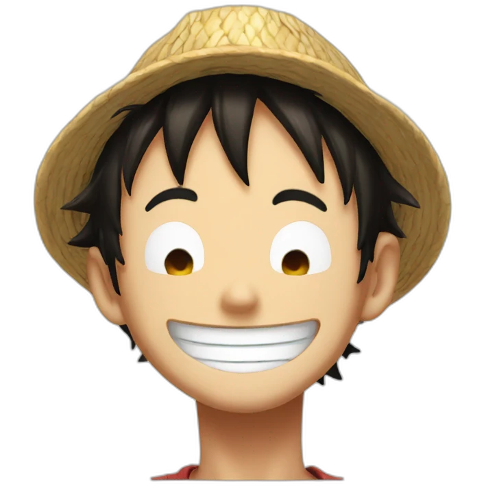 Luffy laughing emoji