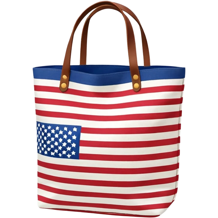 American flag tote bag emoji
