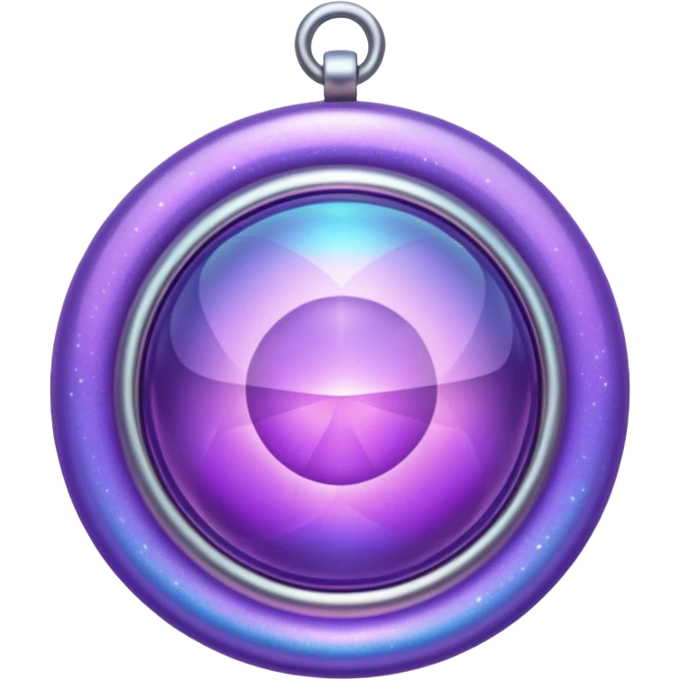 glitter purple amulet emoji