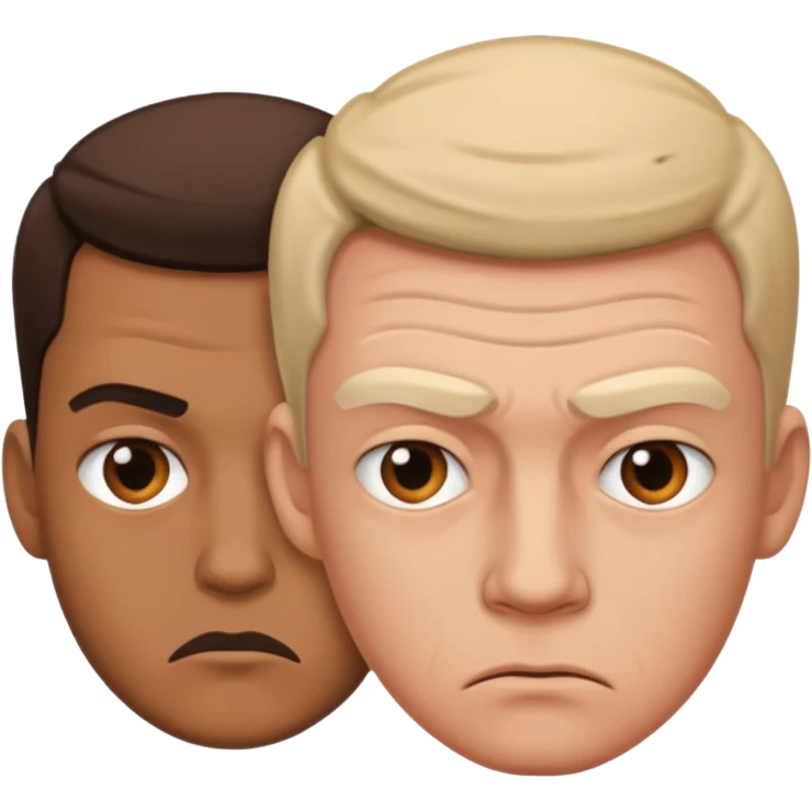 man annoyed with a man emoji