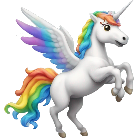 rainbow flying unicorn emoji
