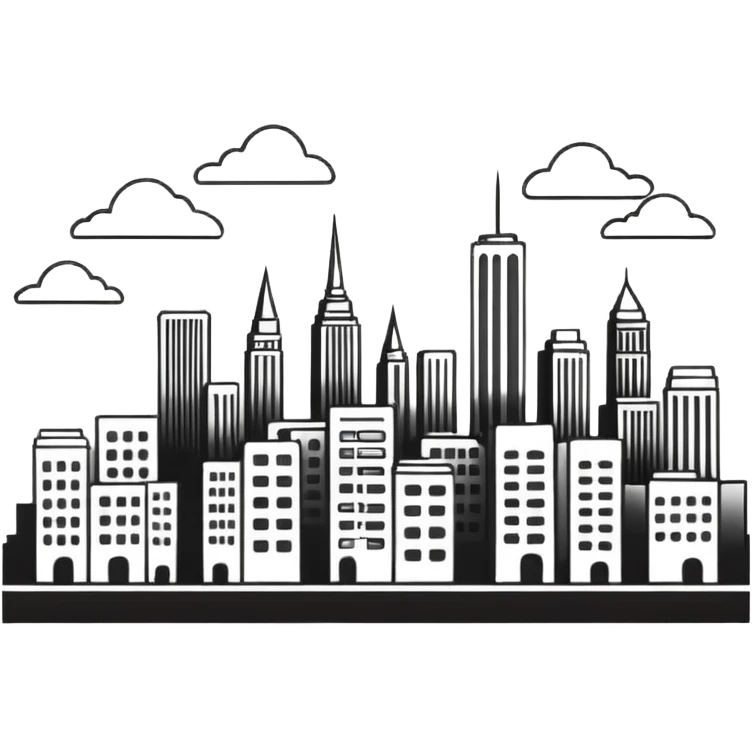 city landscape doodle emoji