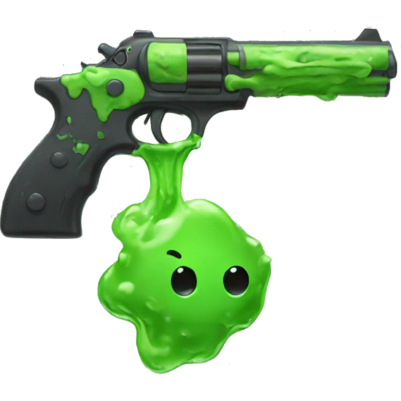 gun with slime on it  emoji