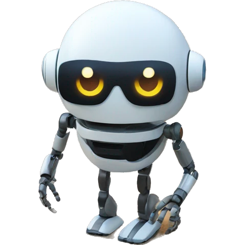 A robot on a beach emoji