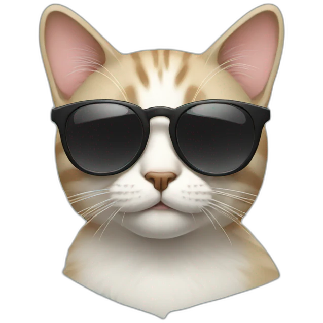 Cat with sunglasses emoji
