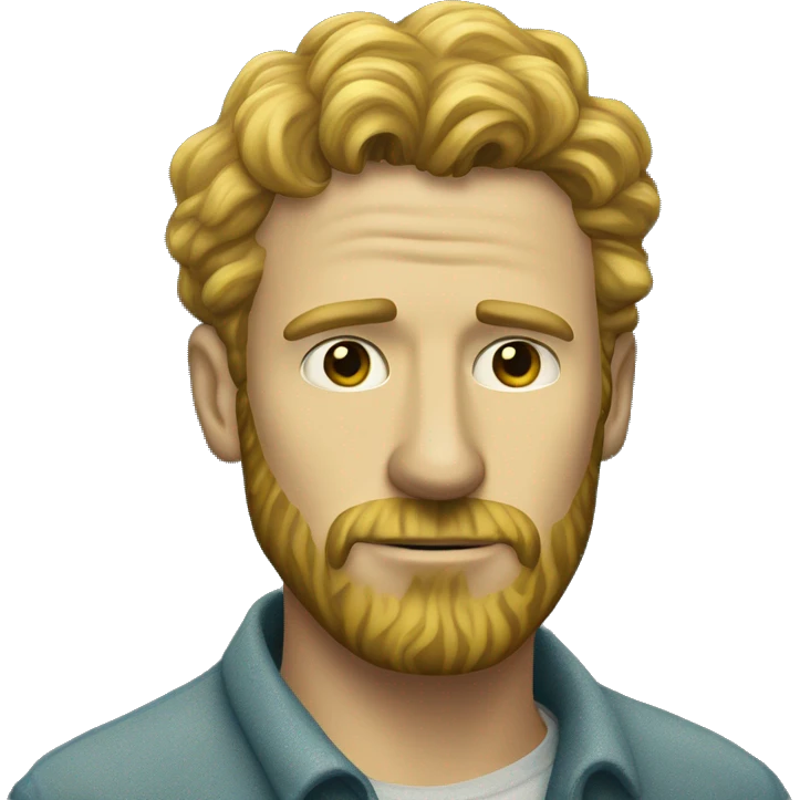 guy who looks like van gogh wearing  simlilar outfit as him emoji