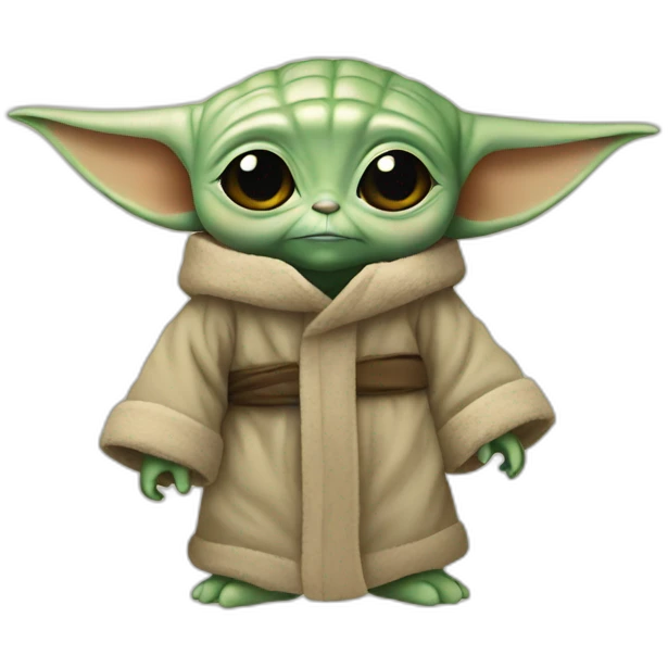 Baby Yoda com raiva emoji