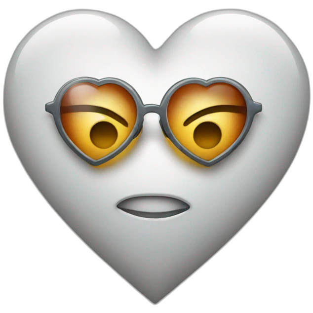 Heart wearing glasses emoji