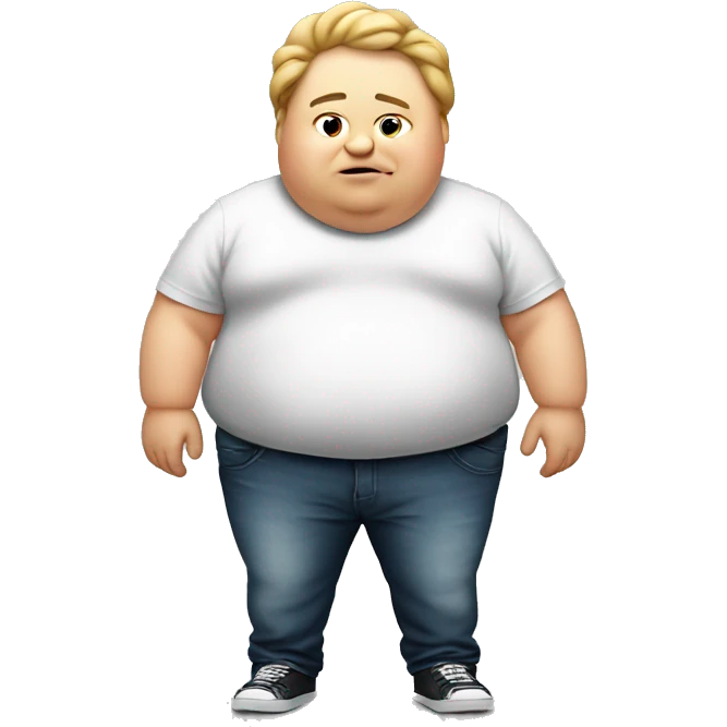Fat kid with PC  emoji