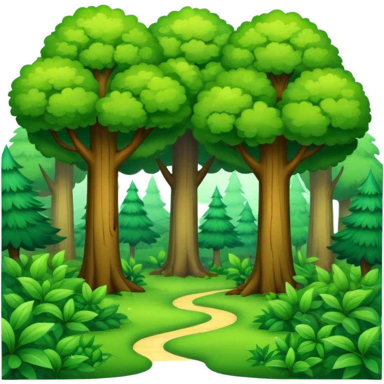 green forest with trees emoji