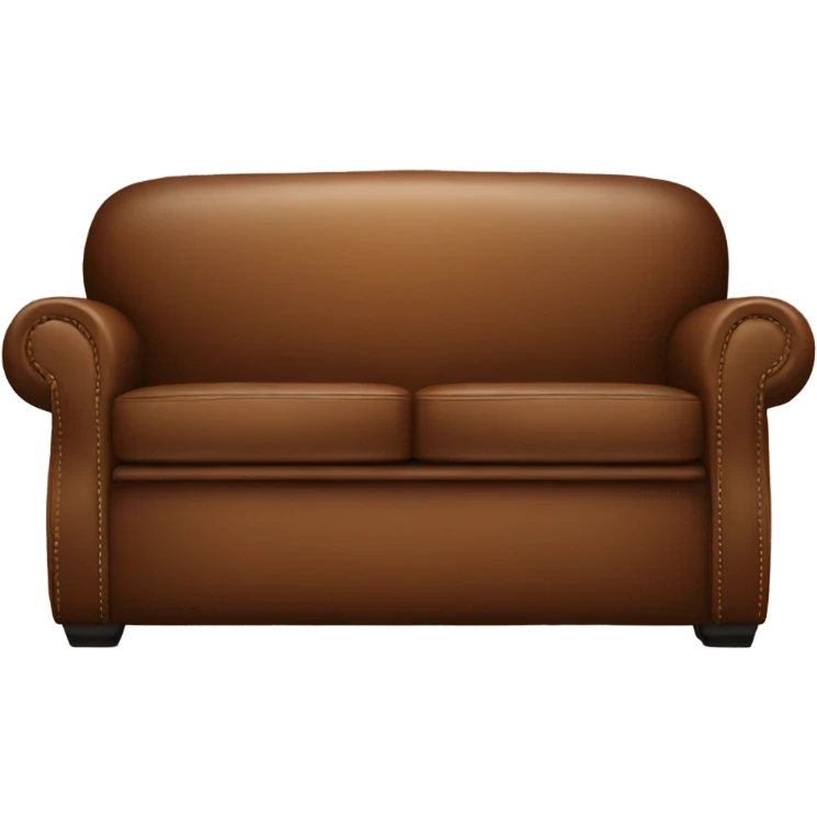 Smiling Brown Leather Couch emoji