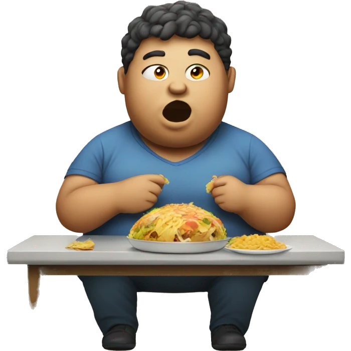 Fat person eating  emoji