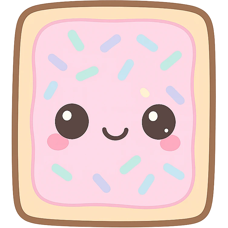 Remove the white background, keep only the chibi poptart character with transparent background. emoji