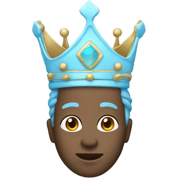 👑 in light blue  emoji