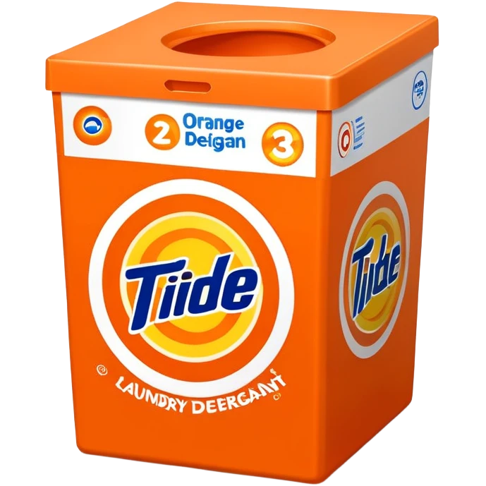 Tide laundry detergent orange box emoji