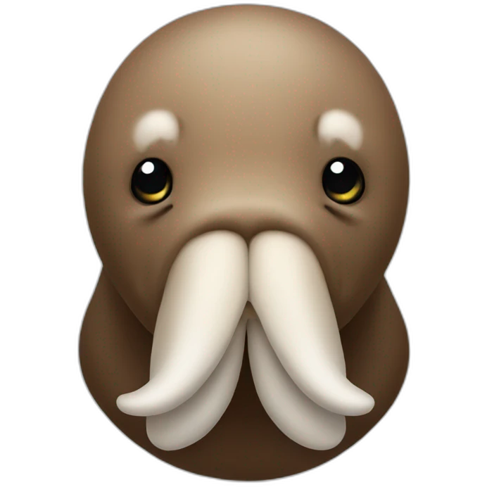 Walrus kisses emoji