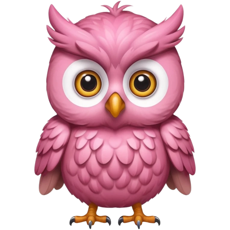 image of a pink owl emoji