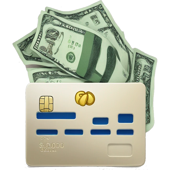 credit card with cash  emoji