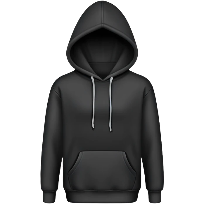 blank black hoodie with no model wearing it emoji