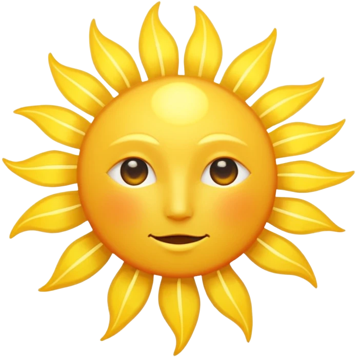 A normal faceless sun with rays of the sun showing emoji